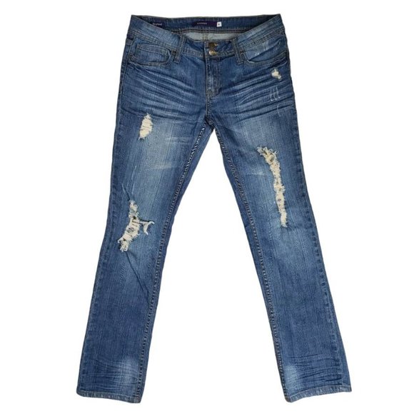 Vigoss Boyfriend Mid-Rise Ripped Tapered Jeans Sz 5 - Picture 9 of 9